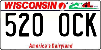 WI license plate 520OCK