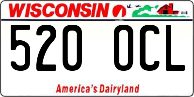 WI license plate 520OCL