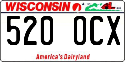 WI license plate 520OCX
