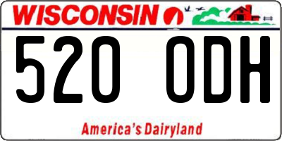 WI license plate 520ODH