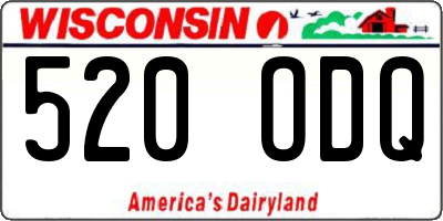 WI license plate 520ODQ