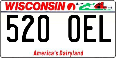 WI license plate 520OEL