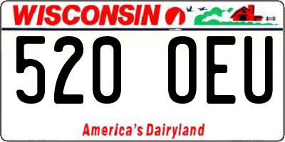 WI license plate 520OEU