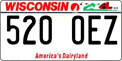 WI license plate 520OEZ