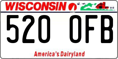 WI license plate 520OFB