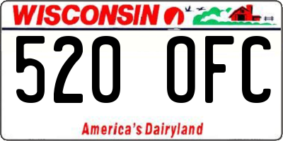 WI license plate 520OFC