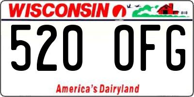WI license plate 520OFG