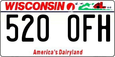WI license plate 520OFH