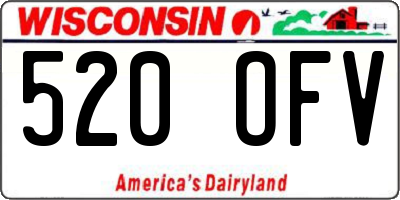 WI license plate 520OFV