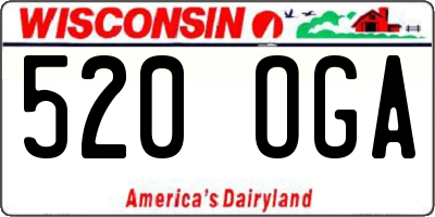WI license plate 520OGA
