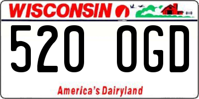 WI license plate 520OGD