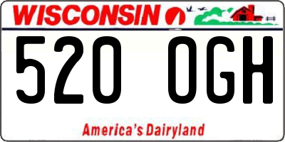 WI license plate 520OGH