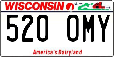 WI license plate 520OMY