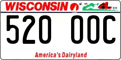 WI license plate 520OOC