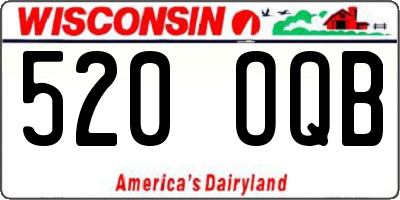 WI license plate 520OQB