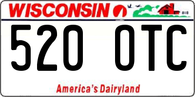 WI license plate 520OTC