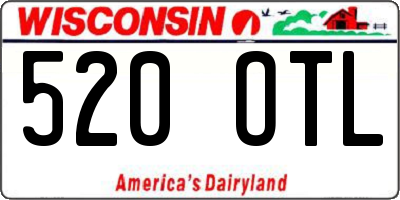 WI license plate 520OTL