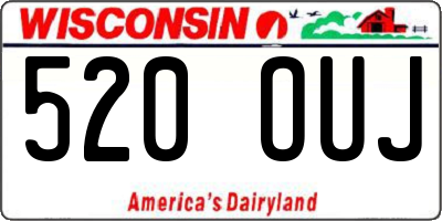 WI license plate 520OUJ