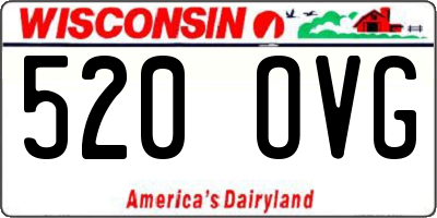 WI license plate 520OVG