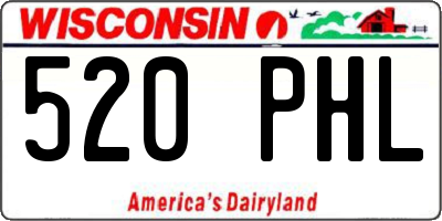 WI license plate 520PHL