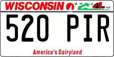 WI license plate 520PIR