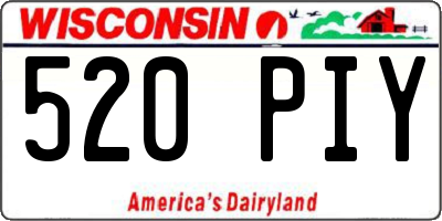 WI license plate 520PIY