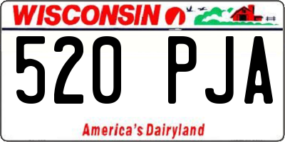 WI license plate 520PJA