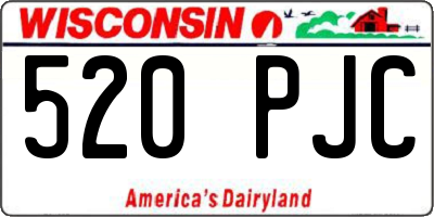WI license plate 520PJC