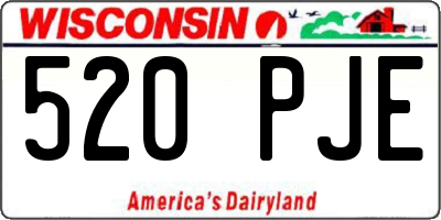 WI license plate 520PJE