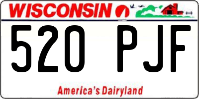 WI license plate 520PJF