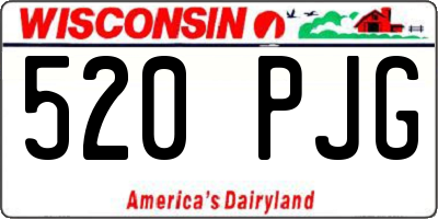 WI license plate 520PJG
