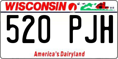 WI license plate 520PJH