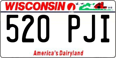 WI license plate 520PJI