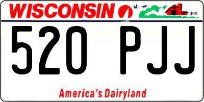 WI license plate 520PJJ