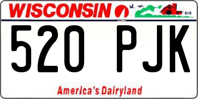 WI license plate 520PJK