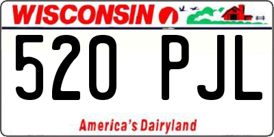 WI license plate 520PJL