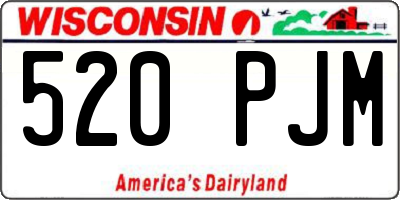 WI license plate 520PJM