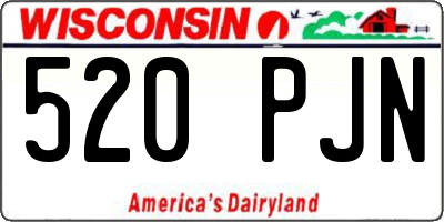WI license plate 520PJN