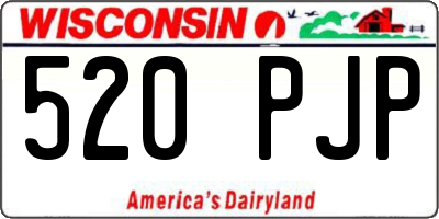 WI license plate 520PJP