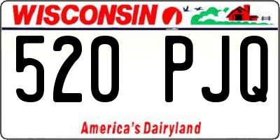 WI license plate 520PJQ