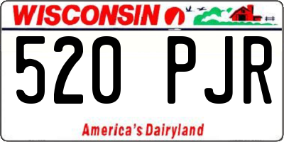 WI license plate 520PJR