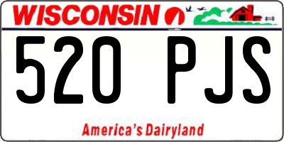 WI license plate 520PJS