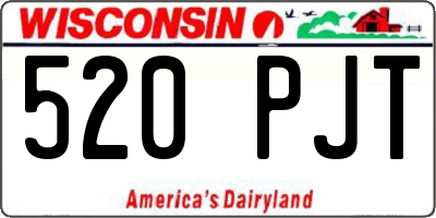 WI license plate 520PJT