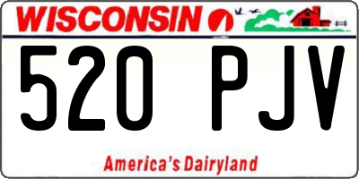 WI license plate 520PJV