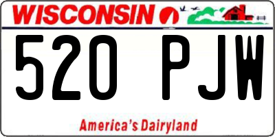 WI license plate 520PJW