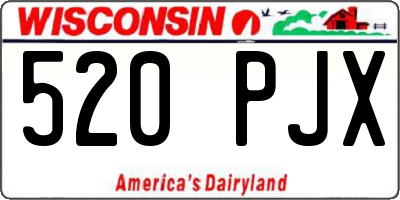 WI license plate 520PJX