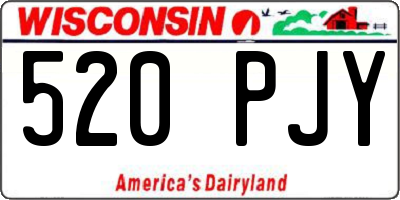 WI license plate 520PJY