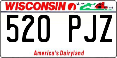 WI license plate 520PJZ
