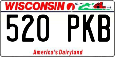 WI license plate 520PKB