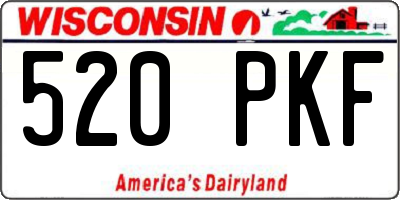 WI license plate 520PKF